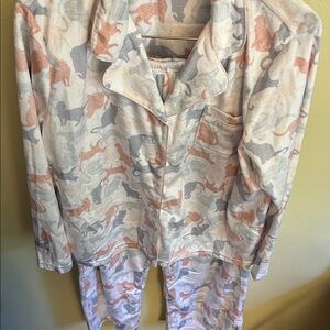 Karen Neuburger Cat Print Pajama Set XL‎